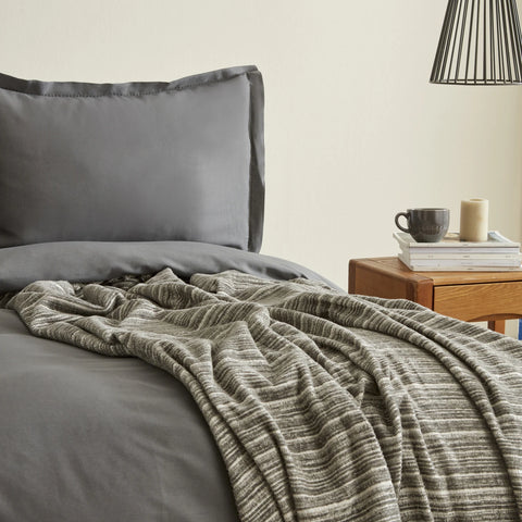 Karaca Home Weena Tweepersoonsbed Crepe Dekbedovertrek Jacquard Dekbedovertrek Grijs