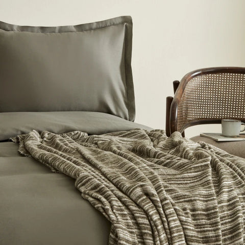 Karaca Home Weena Housse de Couette Double en Crepe Jacquard Vert