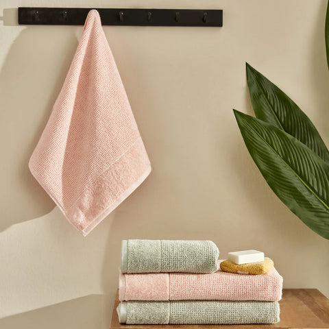 Karaca Home Set de bain Doana Sauge Saumon
