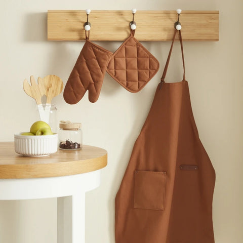 Karaca Home Tablier de Cuisine Lisa Gabardin Terracotta