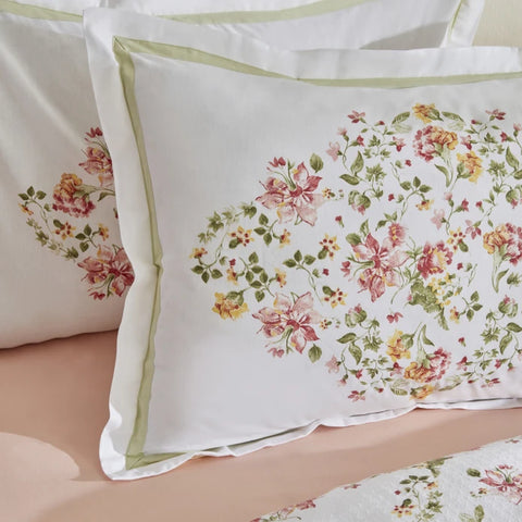 Karaca Home Emilie Ensemble de Plaid 100% Coton Double Taille Rose