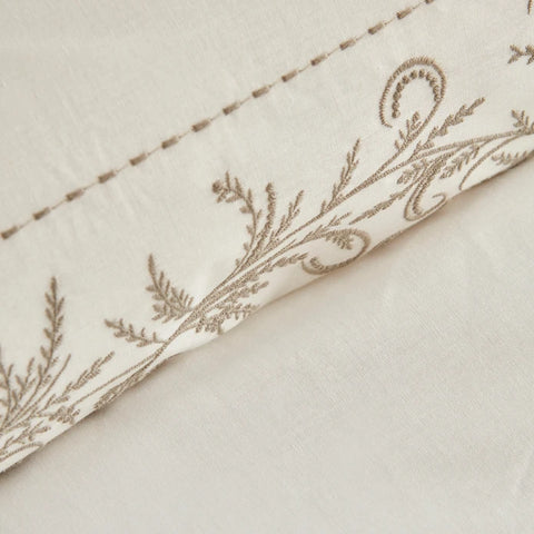 Karaca Home Maisa Set de Literie Brodé Double Beige