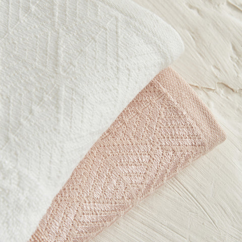 Set de bain Karaca Home White Collection Lucia 4 pièces pour famille Poudré-Offwhite