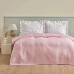 Karaca Home Lidya Ensemble de Plaid 100% Coton Double Taille Poudré