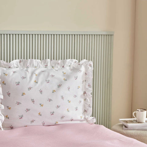 Karaca Home Lidya Ensemble de Plaid 100% Coton Double Taille Poudré
