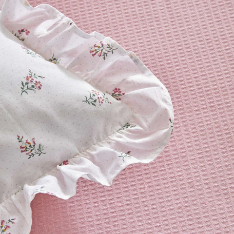 Karaca Home Lidya Ensemble de Plaid 100% Coton Double Taille Poudré