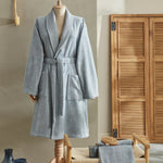 Karaca Home Andy Peignoir Set 100 % Coton L/XL Bleu