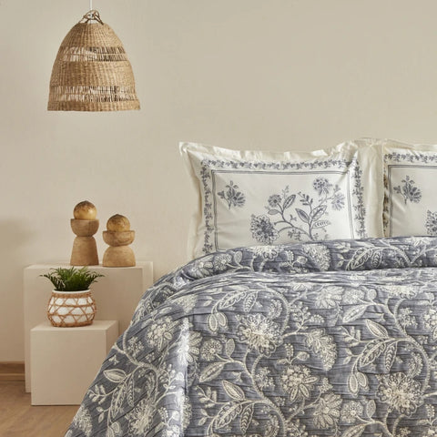 Set de couverture de lit Karaca Home Clay Taille Double Indigo