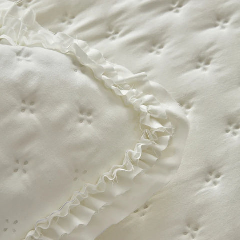 Karaca Home Viona Ensemble de Couverture Simple Écrue