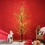 Karaca Home New Year Arbre de Noël Décoratif Shimmer LED Noir 180 cm