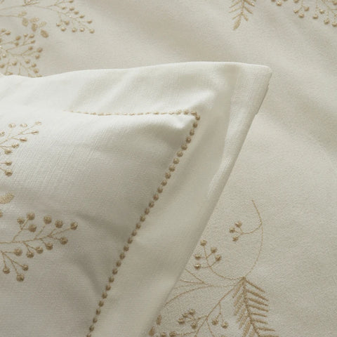 Karaca Home Aurelia Couverture Double Brodée Écrue