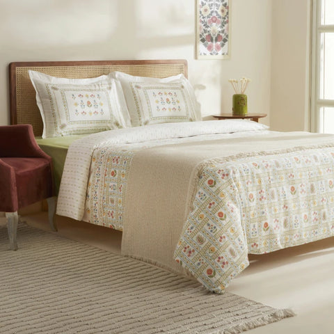 Karaca Home Arty 100% Coton Set de Couette et Couverture Double