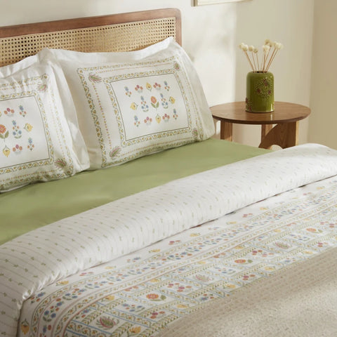 Karaca Home Arty 100% Coton Set de Couette et Couverture Double