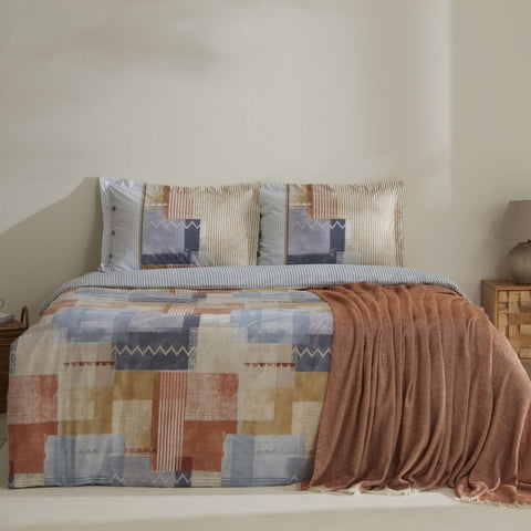 Karaca Home Simon, Ensemble de Housse de Couette Double avec Couverture