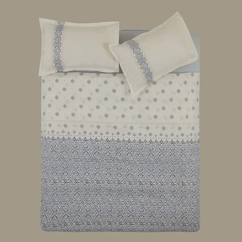 Karaca Marino Parure de lit en 100 % coton turc, 2 personnes, bleue