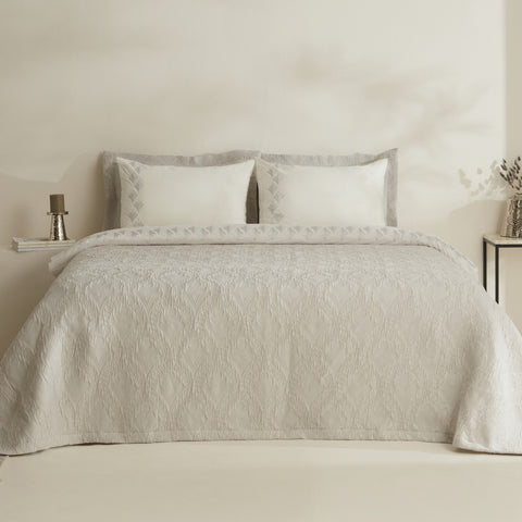 Karaca Home Ruby, Ensemble de Housse de Couette Double Gris