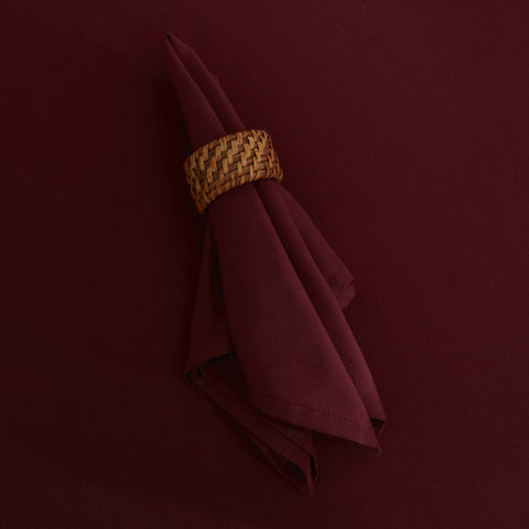 Karaca Home Belle Lot de 2 Serviettes en Tissu Antitache Bordeaux 40x40 cm