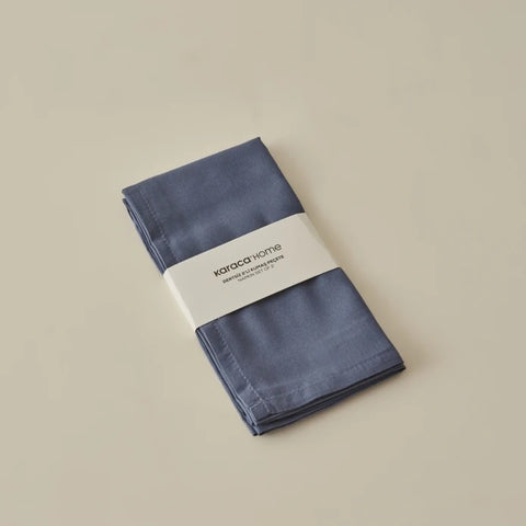 Lot de 2 Serviettes en Tissu Antitache Karaca Home Belle Indigo