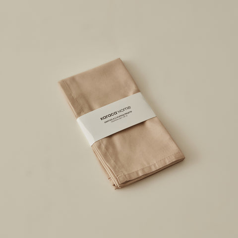Karaca Home Belle Lot de 2 Serviettes en Tissu Antitache Beiges 40x40 cm