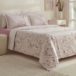 Karaca Pesla Parure de lit en satin de coton, 2 personnes, rose