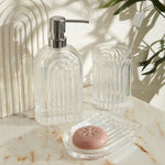 Karaca Home Lenna Set de 3 Accessoires de Salle de Bain, Couleur Naturelle