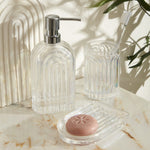 Karaca Home Gleam Set de 3 Accessoires de Salle de Bain Nacré