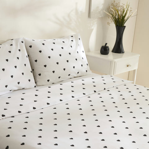 Sarah Anderson Amour, Ensemble de Housse de Couette, Double, Noir