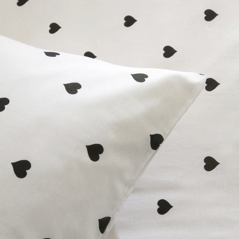 Sarah Anderson Amour, Ensemble de Housse de Couette, Double, Noir