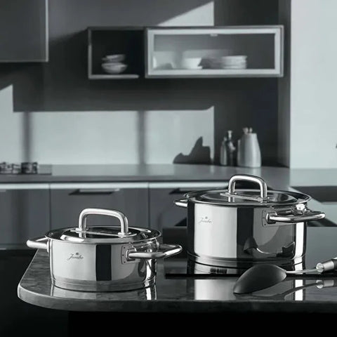 Set de casseroles en acier Jumbo Metalix – 8 pièces, fond induction