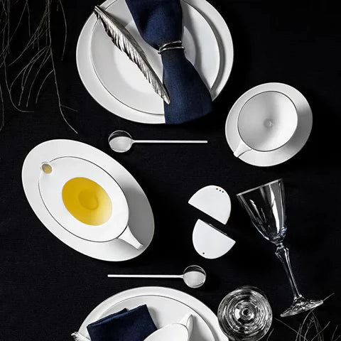 Jumbo Moon Platine Service De Table 64 Pièces Pour 12 Personnes