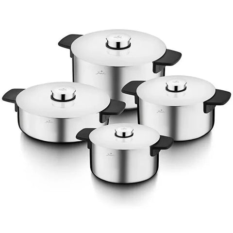 Set de casseroles en acier Jumbo Infinity 3-Ply à fond induction – 8 pièces