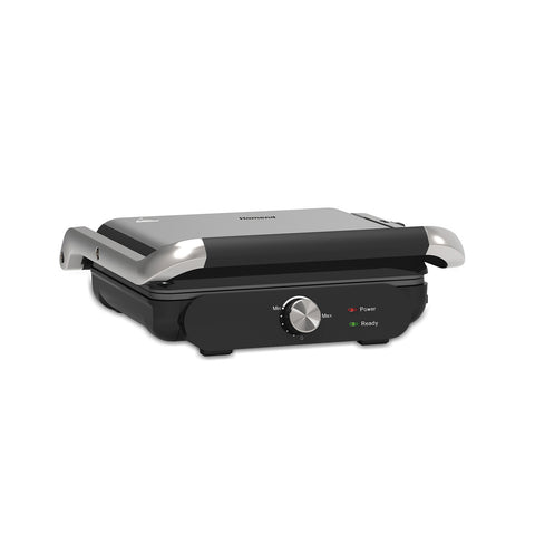Homend Grilliant 1366H Grille-Pain et Grill avec Plaques en Fonte Amovibles et Corps en Acier Inoxydable