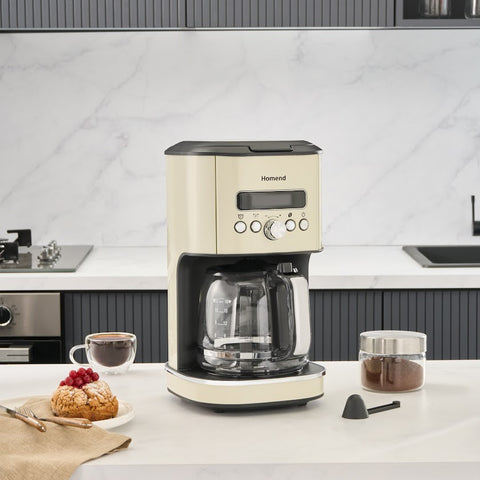 Homend Vintage Coffeebreak 5027H – Machine à Café Filtre Crème