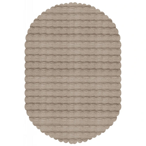Kaşmir Halı 7/24 Cosy Premium Bubble Beige Ovale 100x150 cm