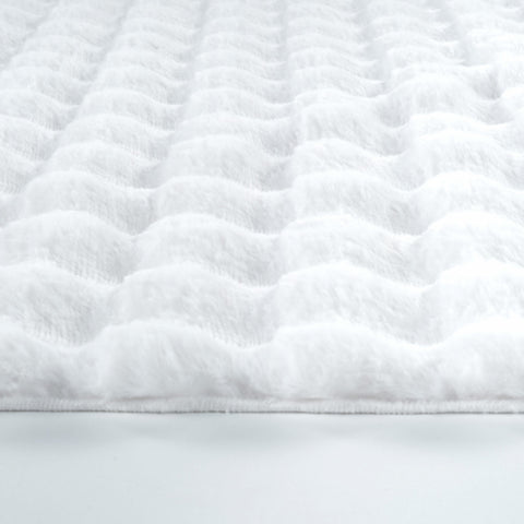 Tapis en Cachemire 7/24 Cosy Premium Bubble Blanc 80x150 cm