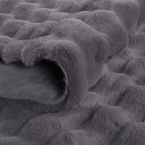 Tapis en Cachemire 7/24 Cosy Premium Bubble Anthracite 120x180 cm