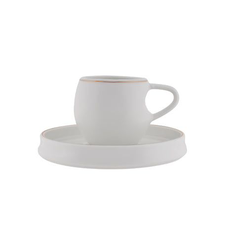Service à Tasses à Café Karaca Streamline Sunset 6 Pièces pour 6 Personnes, 100 ml