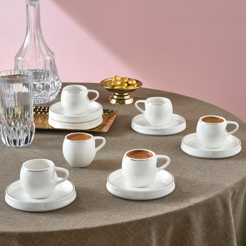 Service à Tasses à Café Karaca Streamline Sunset 6 Pièces pour 6 Personnes, 100 ml