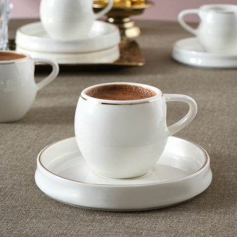 Service à Tasses à Café Karaca Streamline Sunset 6 Pièces pour 6 Personnes, 100 ml