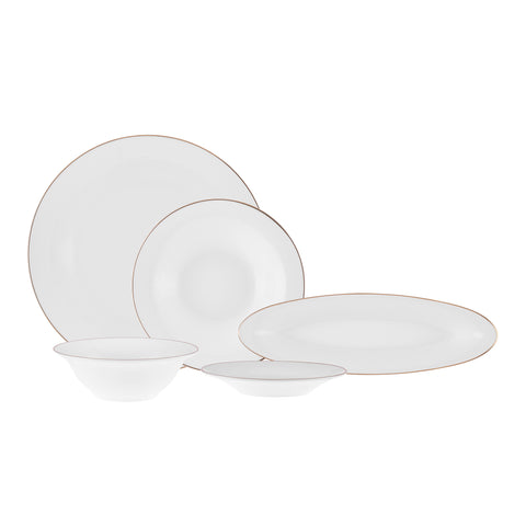 Set de Petit Déjeuner Karaca Fine Pearl New Fame pour 6 Personnes, 26 Pièces – Or