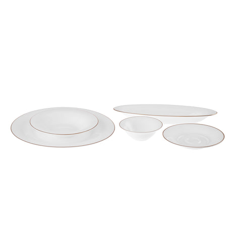 Set de Petit Déjeuner Karaca Fine Pearl New Fame pour 6 Personnes, 26 Pièces – Or