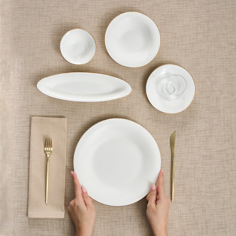 Set de Petit Déjeuner Karaca Fine Pearl New Fame pour 6 Personnes, 26 Pièces – Or
