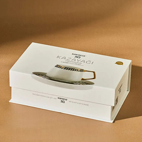 Karaca Kazayagi Ensemble De Tasses À Café Pour 2 Personnes 100 Ml