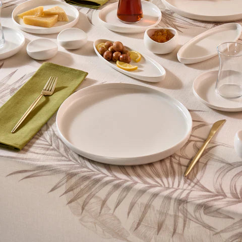 Service de présentation Karaca Bone China Olla 28 pièces pour 6 personnes, Blanc