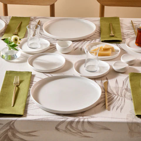 Service de présentation Karaca Bone China Olla 28 pièces pour 6 personnes, Blanc