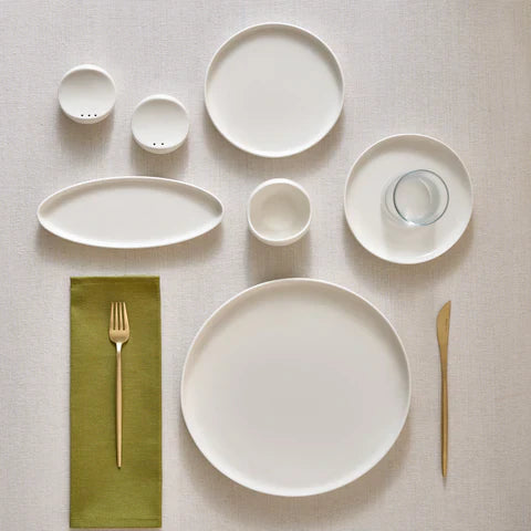 Service de présentation Karaca Bone China Olla 28 pièces pour 6 personnes, Blanc