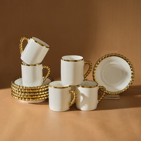 Karaca Boncuk pour 6 personnes Tasse à café, 80 ml