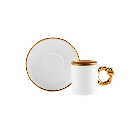 Service de tasses à café Karaca en forme de cœur pour 6 personnes – 80 ml