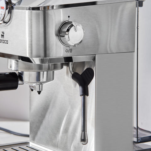 Karaca Coffee Art 1101 Mousseur à Lait, Pression 20 Bars, Machine à Espresso, Latte, Cappuccino, Americano 1,5L Inox