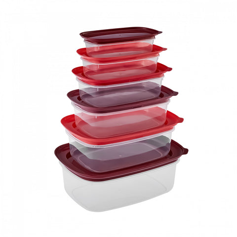 Karaca Vicks Red Velvet Ensemble de 6 Contenants de Rangement